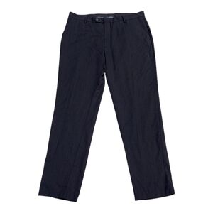 Vintage 90s Pronto Uomo Wool Black Dress Pants Men's Size 38x32 Trousers Suit